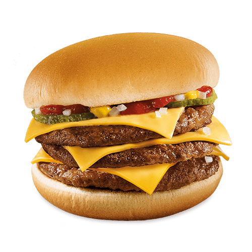 Троен чийзбургер